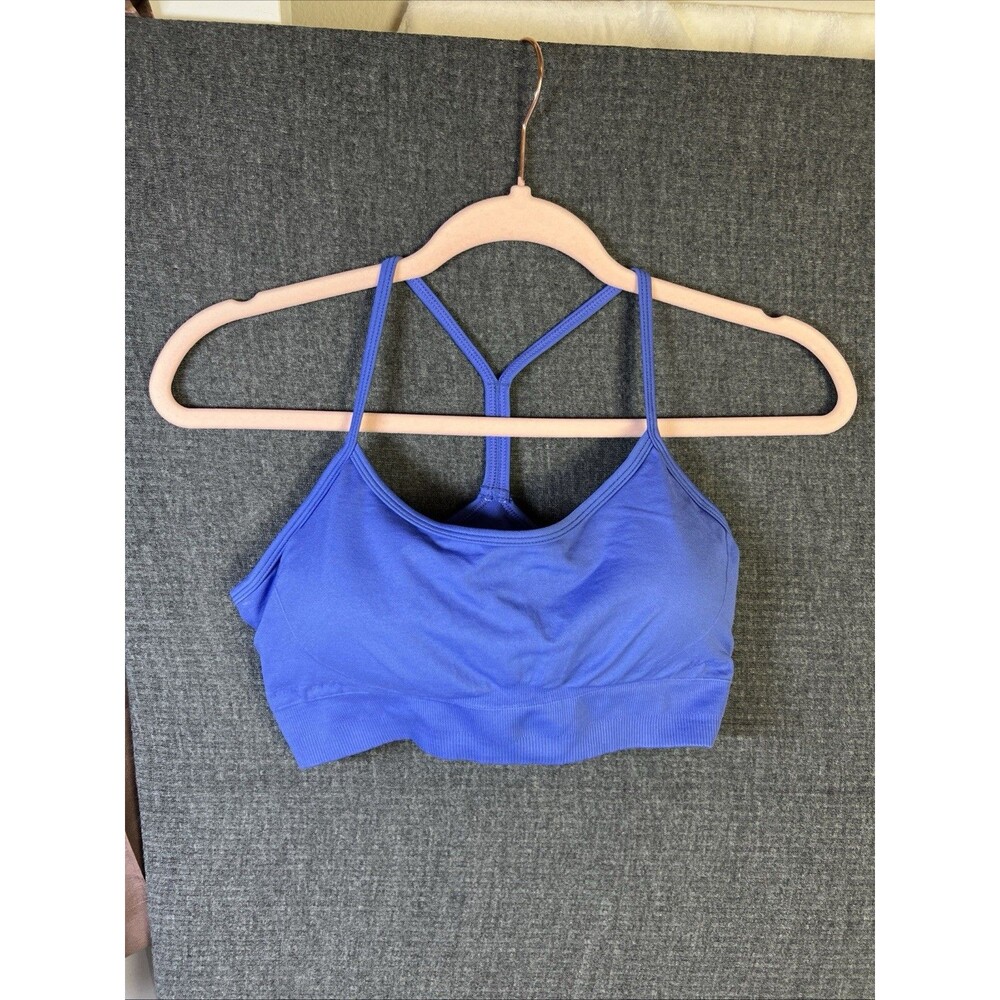AYBL Empower Seamless Large Cobalt Blue Racer Back Sports Bra Athleisure Sports
